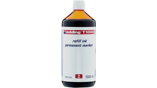 1St. Edding Nachfülltinte Marker T1000 Rot 1l wasserfest: Ja 4-T1000002