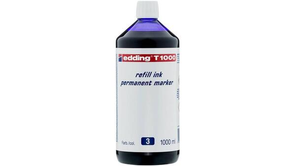 1St. Edding Nachfülltinte Marker T1000 Blau 1l wasserfest: Ja 4-T1000003